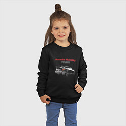 Свитшот хлопковый детский Honda Racing Team Motorsport, цвет: черный — фото 2
