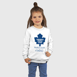 Свитшот хлопковый детский Toronto Maple Leafs are coming Торонто Мейпл Лифс, цвет: белый — фото 2