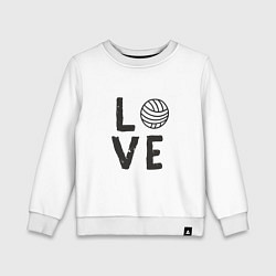 Свитшот хлопковый детский Volleyball - Love, цвет: белый