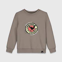 Свитшот хлопковый детский Чокобо экспресс, цвет: утренний латте