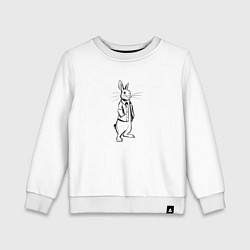 Свитшот хлопковый детский Rabbit Piter, цвет: белый