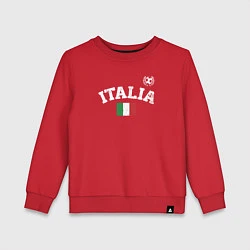 Свитшот хлопковый детский Футбол Италия, цвет: красный