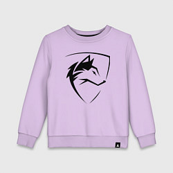 Свитшот хлопковый детский Wolf Emblem Jaw, цвет: лаванда
