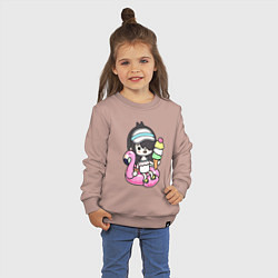 Свитшот хлопковый детский Toca Boca девочка геймер, цвет: пыльно-розовый — фото 2