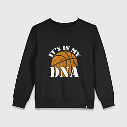 Свитшот хлопковый детский ДНК Баскетбол, цвет: черный