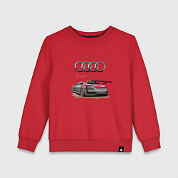 Свитшот хлопковый детский Audi Racing team, цвет: красный