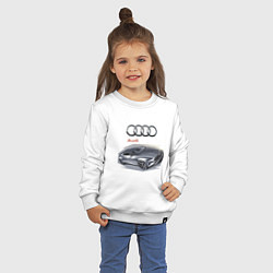 Свитшот хлопковый детский Audi Concept, цвет: белый — фото 2