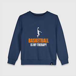 Свитшот хлопковый детский Терапия - Баскетбол, цвет: тёмно-синий