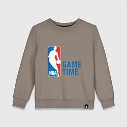 Свитшот хлопковый детский NBA Game Time, цвет: утренний латте