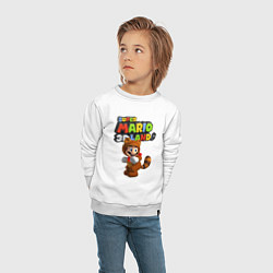 Свитшот хлопковый детский Super Mario 3D Land Hero, цвет: белый — фото 2