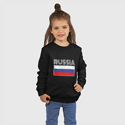 Свитшот хлопковый детский Russia - Россия, цвет: черный — фото 2