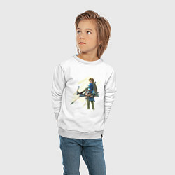Свитшот хлопковый детский Link с луком, цвет: белый — фото 2