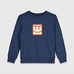 Свитшот хлопковый детский REC ROOM smile, цвет: тёмно-синий