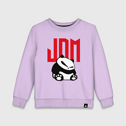 Свитшот хлопковый детский JDM Panda Japan Симпатяга, цвет: лаванда