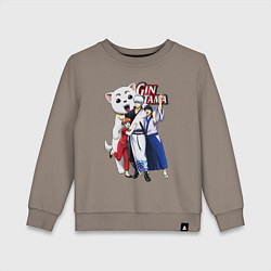 Свитшот хлопковый детский Gin Tama Sadaharu, цвет: утренний латте