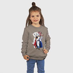 Свитшот хлопковый детский Gin Tama Sadaharu, цвет: утренний латте — фото 2