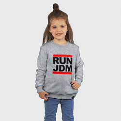 Свитшот хлопковый детский Run JDM Japan, цвет: меланж — фото 2