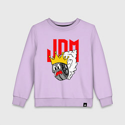 Свитшот хлопковый детский JDM Wheel King, цвет: лаванда