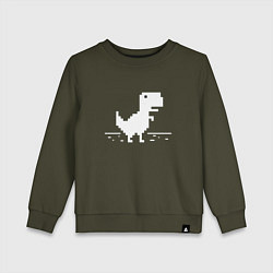 Свитшот хлопковый детский Chrome t-rex, цвет: хаки