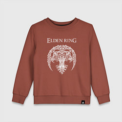 Свитшот хлопковый детский ДРЕВО ELDEN RING, цвет: кирпичный