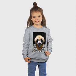 Свитшот хлопковый детский Panda Look 2, цвет: меланж — фото 2
