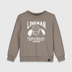 Свитшот хлопковый детский Лайнмен, цвет: утренний латте