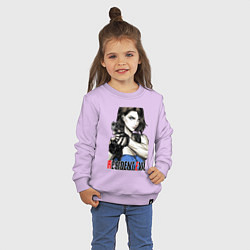Свитшот хлопковый детский Jill RE3, цвет: лаванда — фото 2