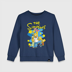 Свитшот хлопковый детский The SimpsonsСемейка Симпсонов, цвет: тёмно-синий