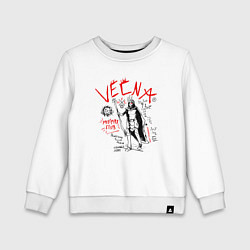 Свитшот хлопковый детский VECNA HELLFIRE CLUB HFC, цвет: белый