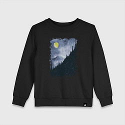 Свитшот хлопковый детский Медведи на склоне, цвет: черный