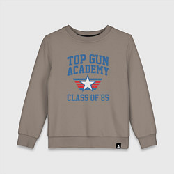 Свитшот хлопковый детский TOP GUN Academy Class of 85, цвет: утренний латте