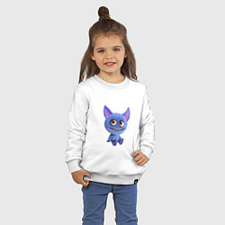 Свитшот хлопковый детский LITTLE FURRY MONSTER, цвет: белый — фото 2