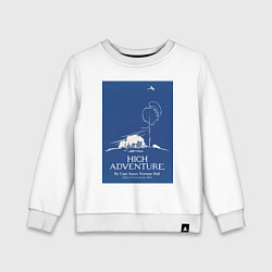 Свитшот хлопковый детский High Adventure Винтажная реклама, цвет: белый
