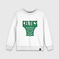 Свитшот хлопковый детский Celtics Dunk, цвет: белый