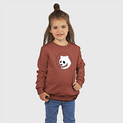 Свитшот хлопковый детский Смешной медведь с зубами, цвет: кирпичный — фото 2