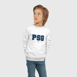 Свитшот хлопковый детский PSG FC Classic, цвет: белый — фото 2