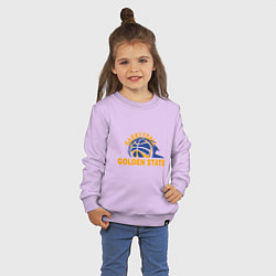 Свитшот хлопковый детский Golden State Basketball, цвет: лаванда — фото 2