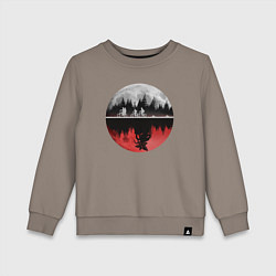 Свитшот хлопковый детский Stranger Things Moon, цвет: утренний латте