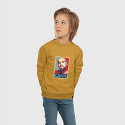 Свитшот хлопковый детский Kanye - Hip Hop, цвет: горчичный — фото 2