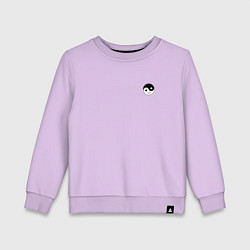 Свитшот хлопковый детский ИНЬ ЯНЬ СМАЙЛ MINI, цвет: лаванда