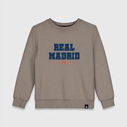 Свитшот хлопковый детский Real Madrid FC Classic, цвет: утренний латте