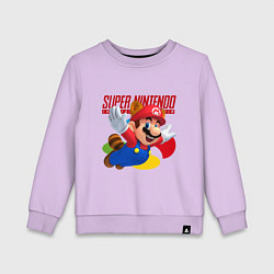 Свитшот хлопковый детский SNES - Mario, цвет: лаванда