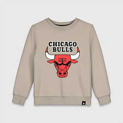 Свитшот хлопковый детский Chicago Bulls, цвет: миндальный