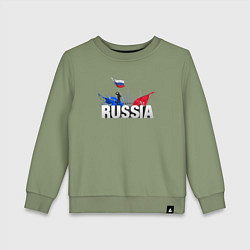 Детский свитшот Russia объемный текст