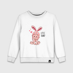 Свитшот хлопковый детский Little bunny, цвет: белый