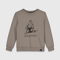 Свитшот хлопковый детский Сумо минимализм, цвет: утренний латте