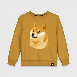 Свитшот хлопковый детский Пёс Доге, цвет: горчичный