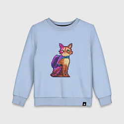 Свитшот хлопковый детский Stray pixel art, цвет: мягкое небо