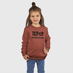 Свитшот хлопковый детский TCPIP Connecting people since 1972, цвет: кирпичный — фото 2