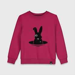 Свитшот хлопковый детский Кролик с моноклем, цвет: маджента